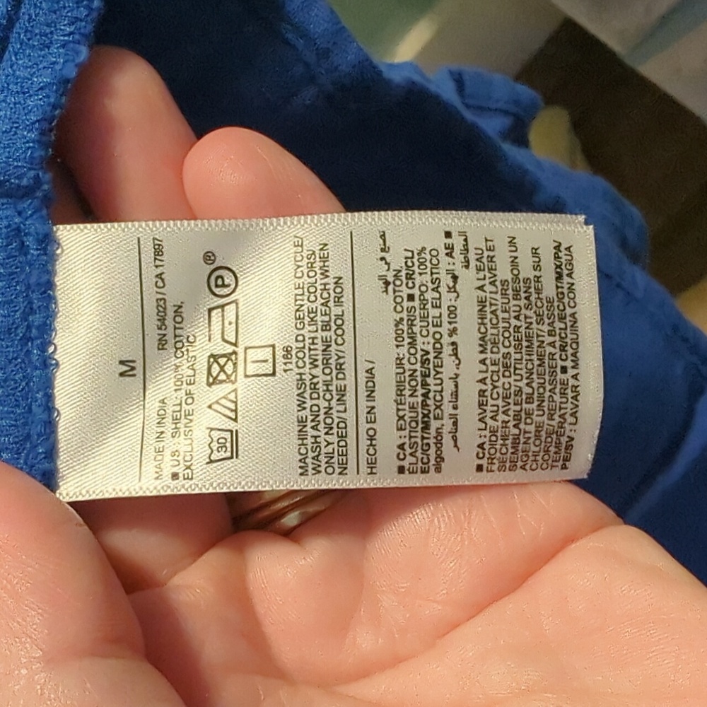 Old Navy Blue Elastic Waist Maxi Skirt 100% Cotton - Picture 4 of 5